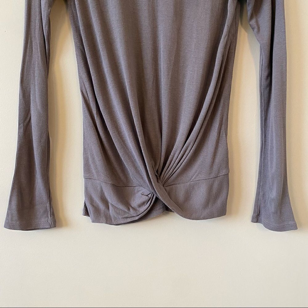Zella-Lightweight Ribbed Knot Front Long Sleeve - Picture 5 of 8